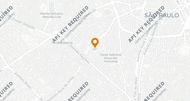 Map showing Le Jardin