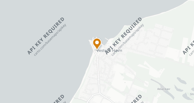 Map showing VesterVenner - Strandgården Badehotel