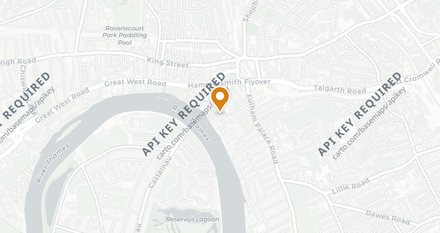 Map showing Crisp Pizza W6