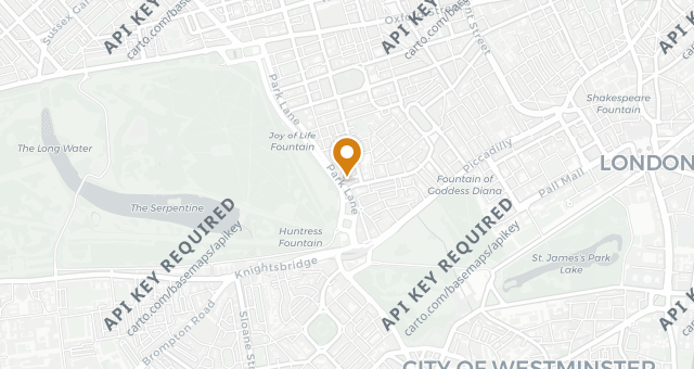 Map showing CUT at 45 Park Lane