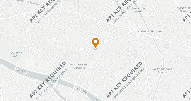 Map showing Auberge Nicolas Flamel