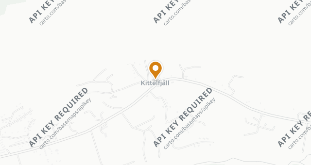 Map showing Kittelfjäll Värdshus