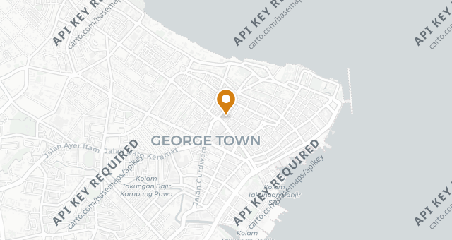 Map showing Penang Road Famous Laksa