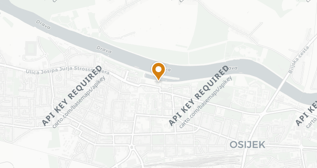 Map showing Restoran & Bar Meandar Hotel Osijek