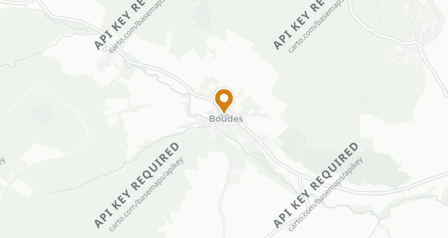 Map showing Le Boudes La Vigne