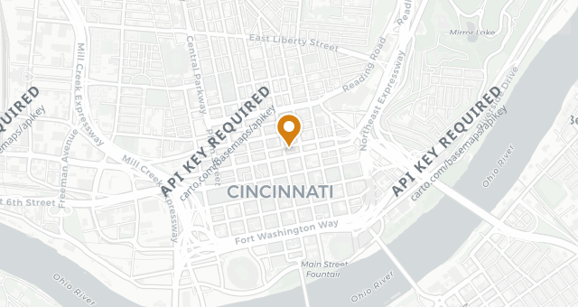 Map showing Jeff Ruby's Steakhouse