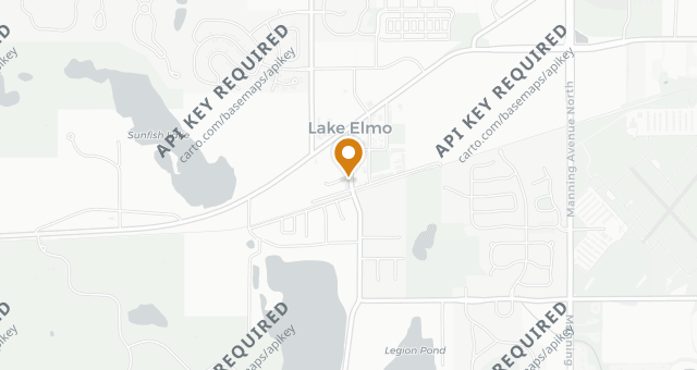 Map showing Lake Elmo Inn