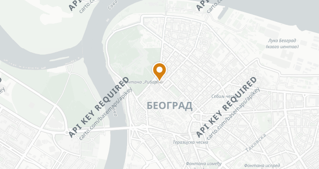 Map showing RESTORAN & KOKTEL BAR ANGRY MONK