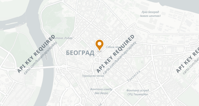 Map showing RESTORAN KLUB KNJIŽEVNIKA