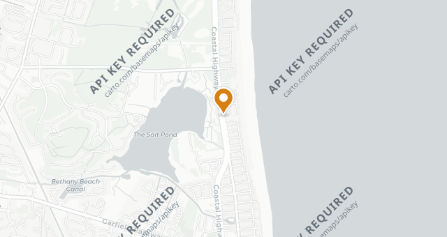 Map showing Bluecoast Seafood Grill + Raw Bar