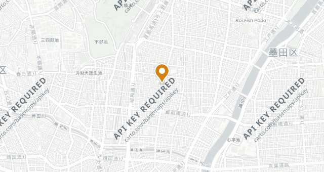 Map showing KOTARO Hasegawa DOWNTOWN CUISINE