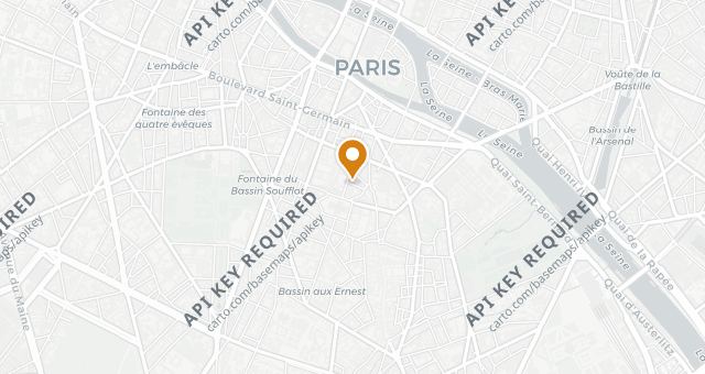 Map showing La Table de Colette