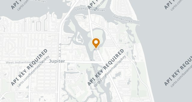 Map showing The Jupiter Grill