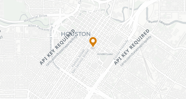 Map showing Pappas Bros. Steakhouse Houston Downtown