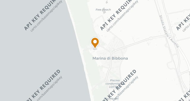 Map showing La Pineta
