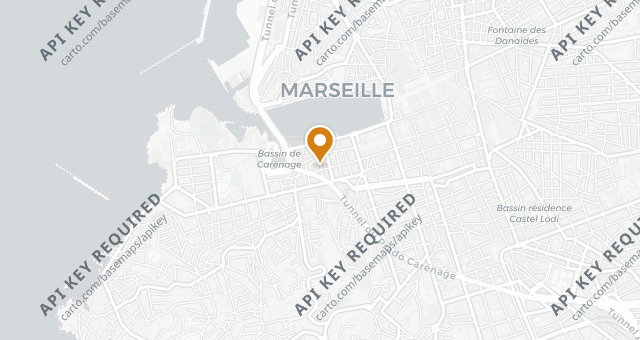 Map showing La Roquette