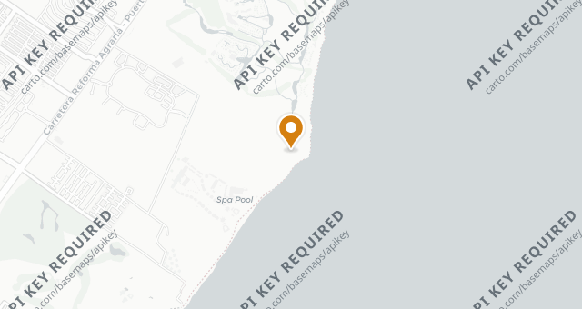 Map showing Cocina de Autor Riviera Maya