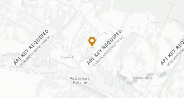 Map showing Zámeček Petrovice