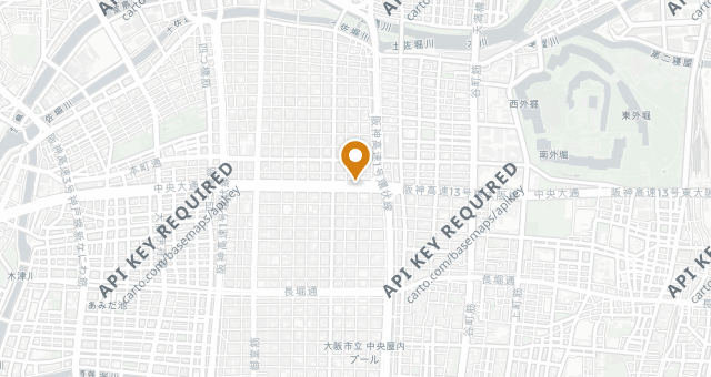 Map showing Hommachi Seimenjo Chukasobakobo