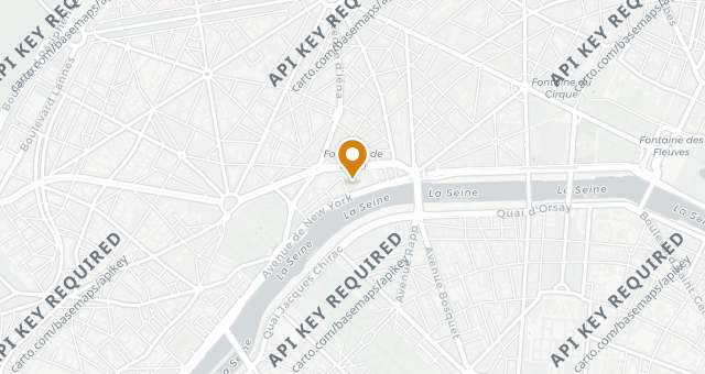 Map showing Monsieur Bleu