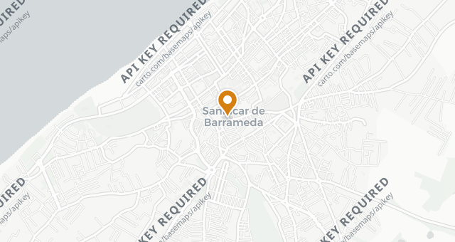 Map showing El Espejo - Sanlúcar