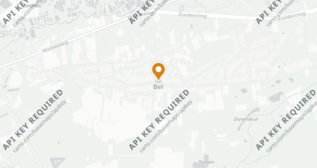 Map showing La Belle
