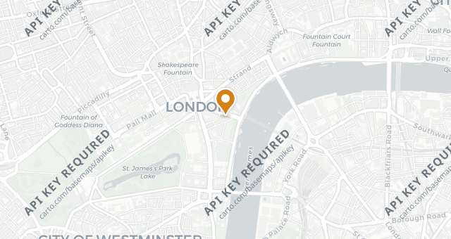 Map showing The Garden at Corinthia London