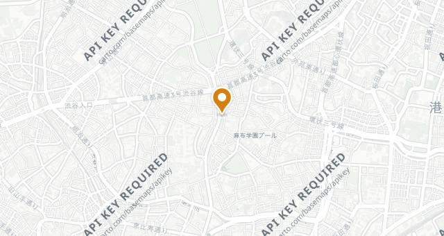Map showing NISHIAZABU SHANGU