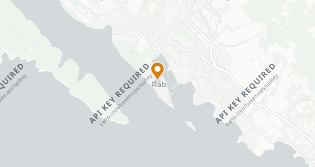 Map showing Konoba Rab