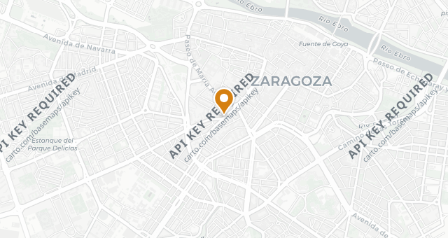 Map showing La Senda