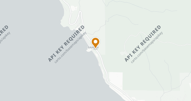 Map showing The Oyster Bar on Chuckanut Drive