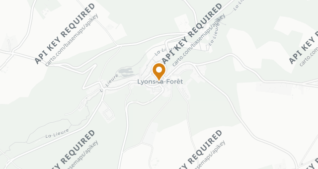 Map showing La Licorne Royale