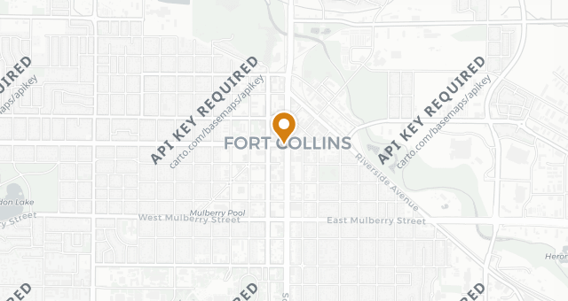 Map showing Sonny Lubick Steakhouse