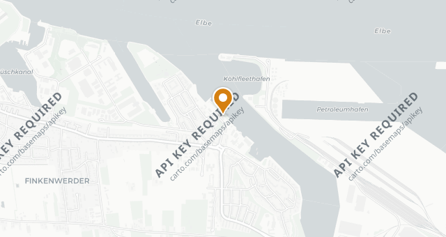 Map showing Finkenwerder Landungsbrücke