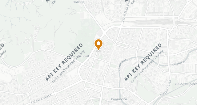 Map showing PEN KLUB Restavracija