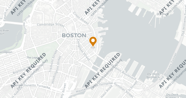 Map showing The Palm Boston