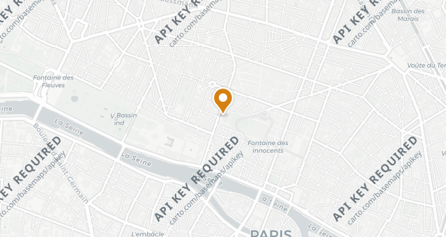 Map showing Halle aux Grains