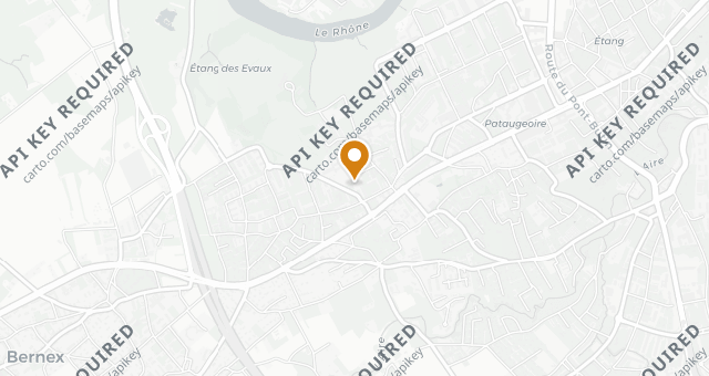 Map showing Auberge d'Onex