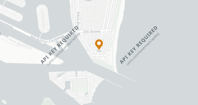 Map showing Joe's Stone Crab