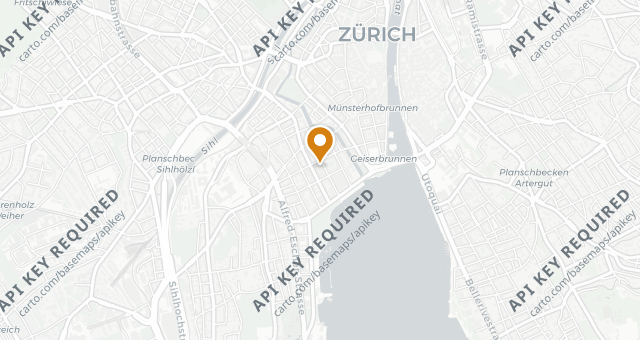Map showing Park Hyatt Zürich