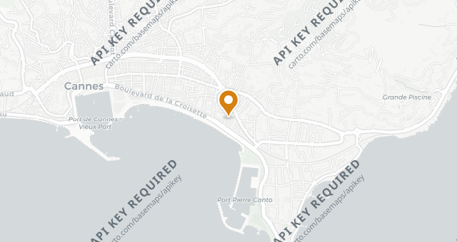Map showing La Palme d'Or - Hôtel Martinez