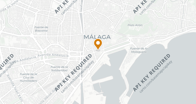 Map showing Tragatá Málaga