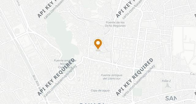 Map showing Ancestral Cocina Tradicional