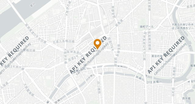 Map showing Kitashinchi Okurano
