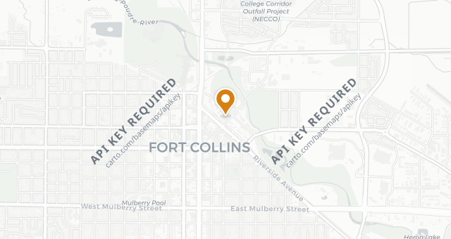Map showing The Cache at Ginger and Baker