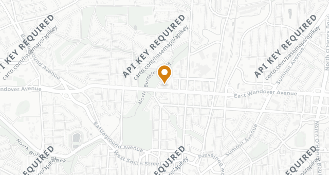 Map showing Green Valley Grill