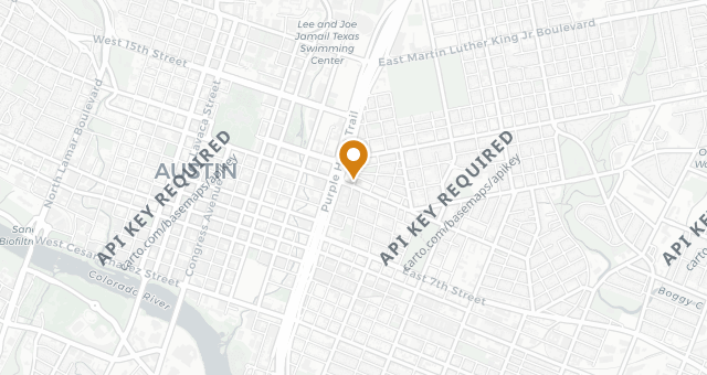Map showing Franklin Barbecue