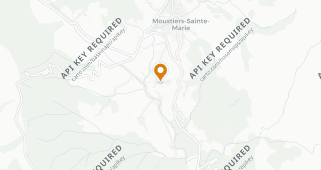 Map showing La Bastide de Moustiers