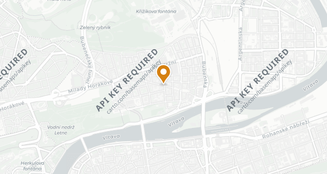 Map showing Hotel Belvedere