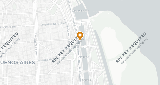 Map showing La Cabaña